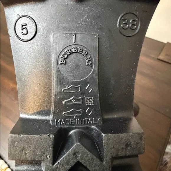 BURBERRY Rain Boots Tall Classic Check Haymarket Women's EUR 38 - Picture 6 of 10